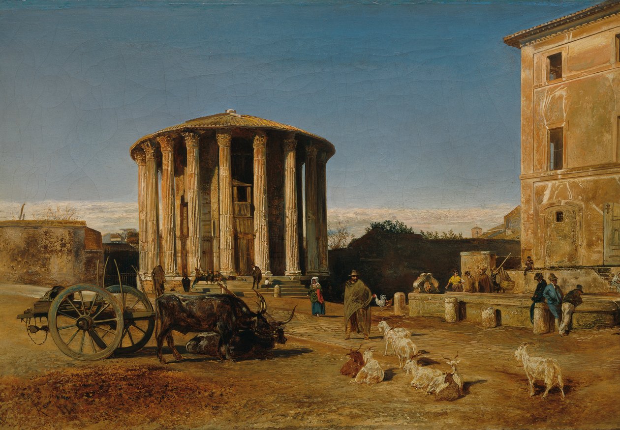 Vestas tempel i Rom af Rudolf von Alt