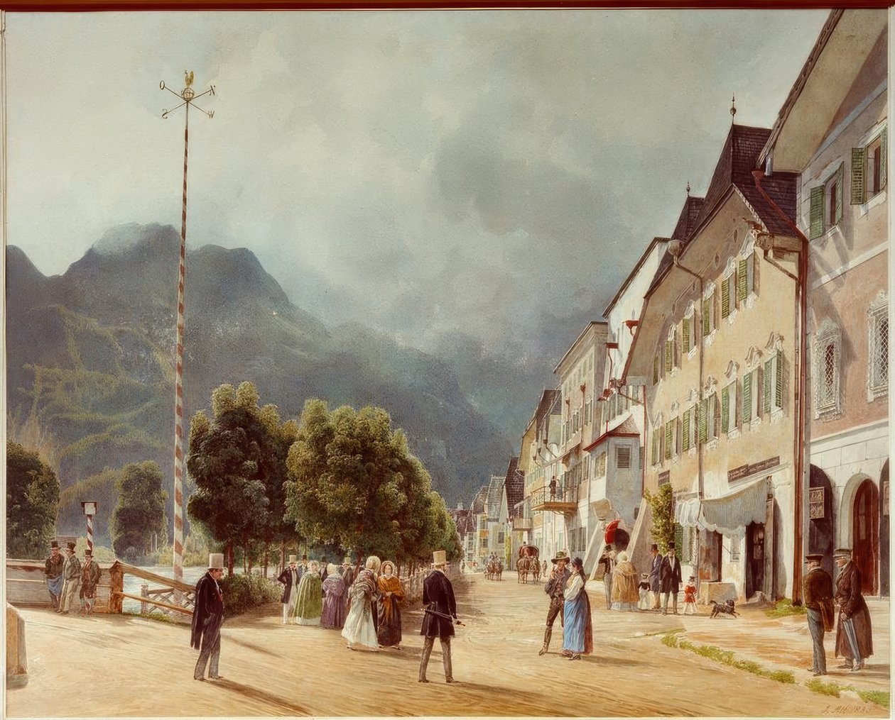 Esplanaden i Ischl af Rudolf von Alt