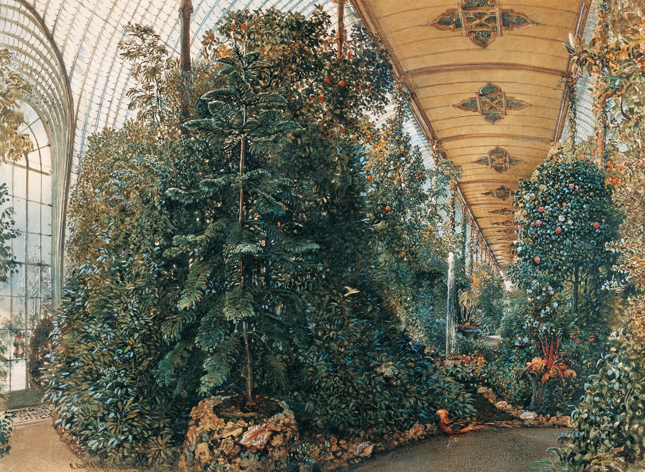 Interiør af Palmehuset i Lednice Palace af Rudolf von Alt