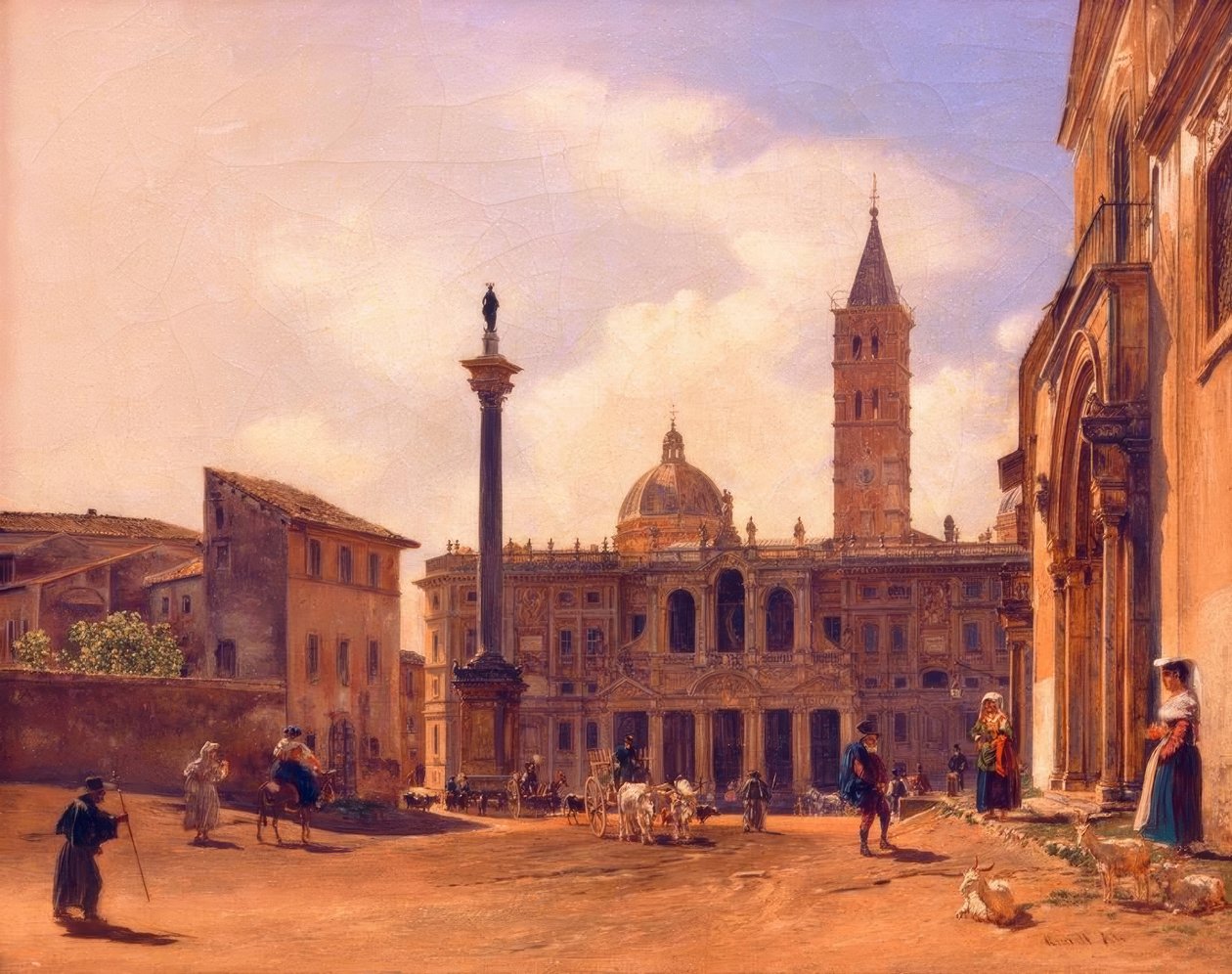Piazza di S. Maria Maggiore i Rom af Rudolf von Alt