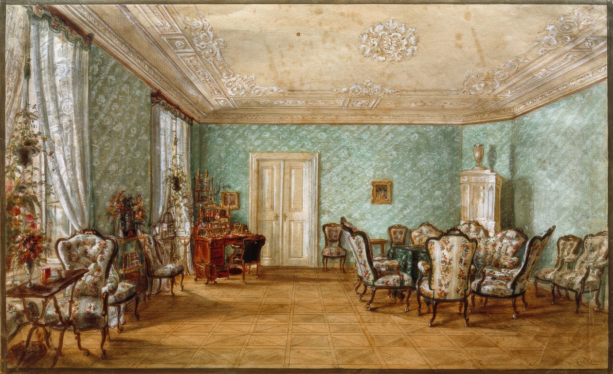 Salon af Fanny Elßler af Rudolf von Alt