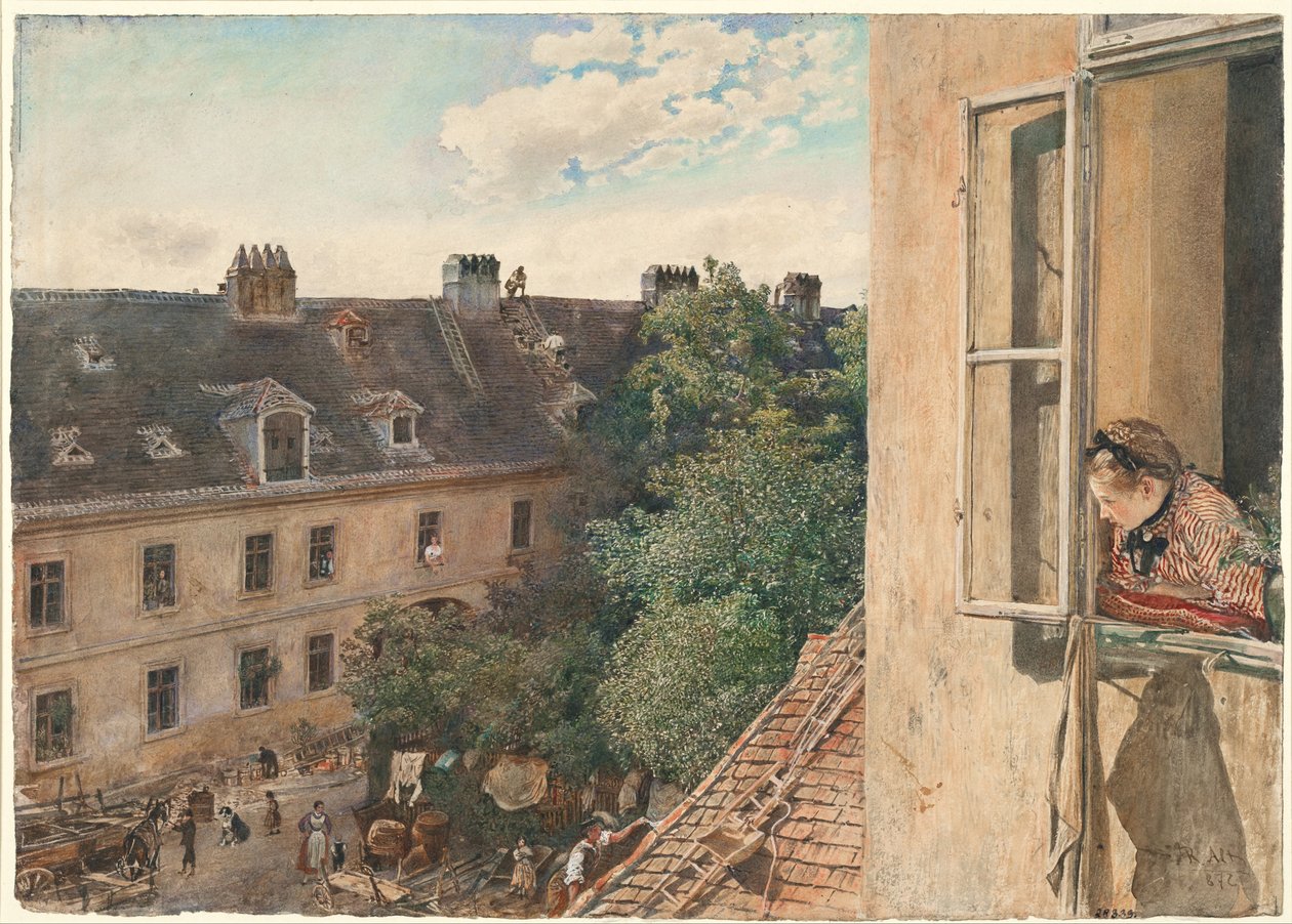 Udsigt over Alservorstadt, 1872 af Rudolf von Alt