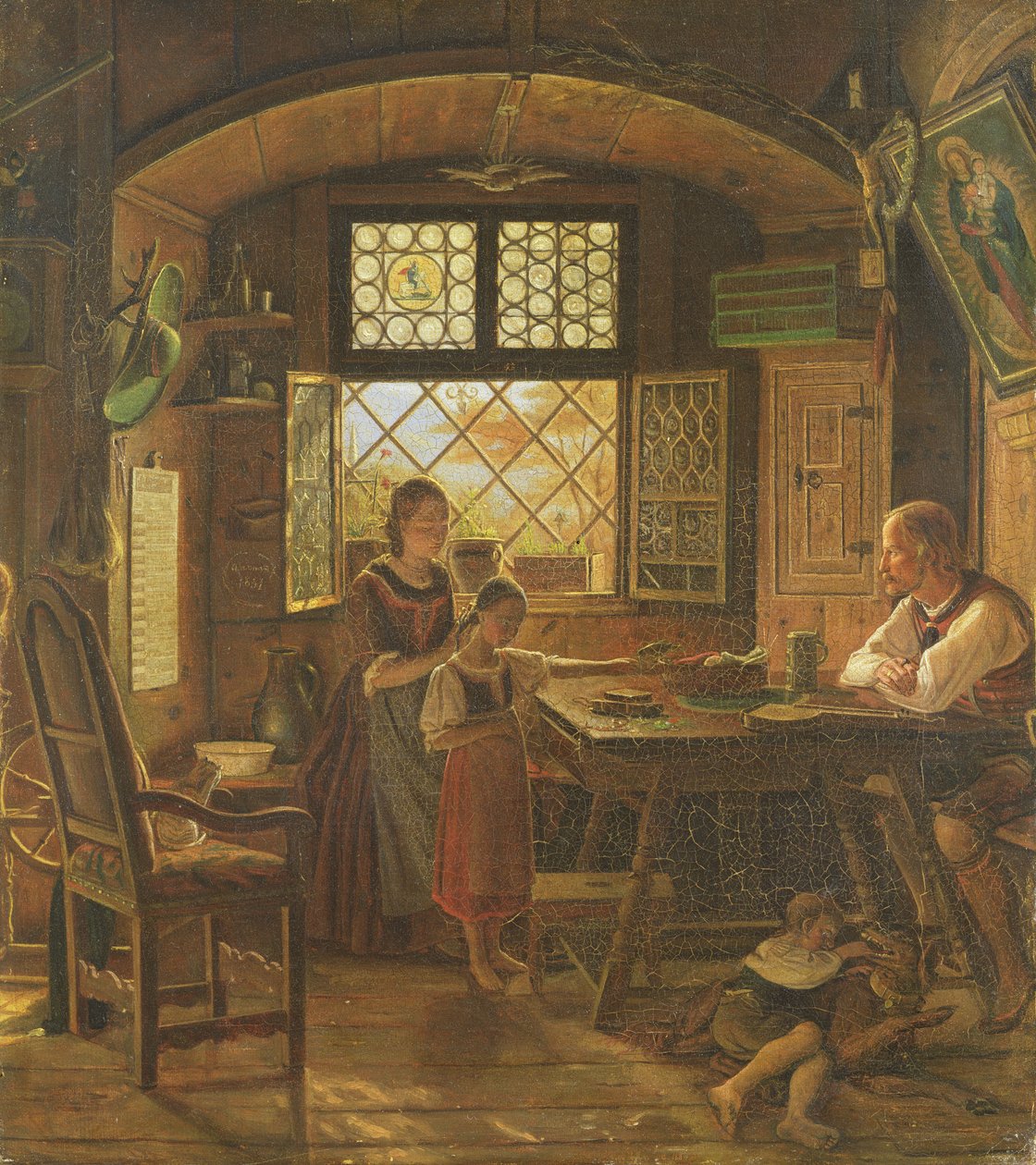 Søndag morgen i Tyrol, 1831 af Rudolph Friedrich Wasmann