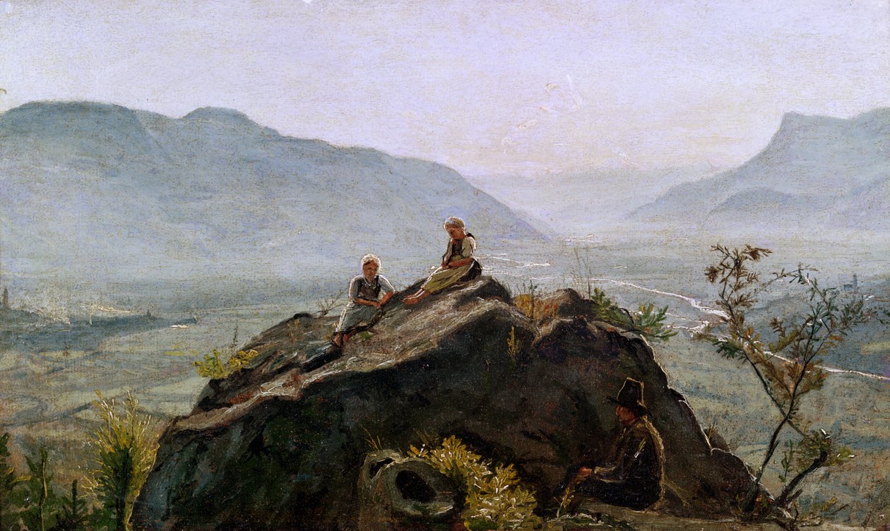 Udsigt over Adige-dalen, 1831 af Rudolph Friedrich Wasmann