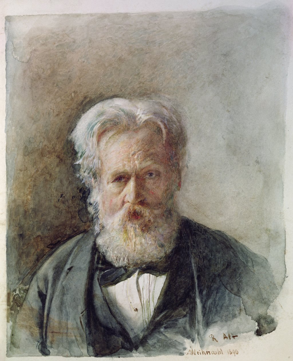 Selvportræt, 1890, (wc) af Rudolf von Alt