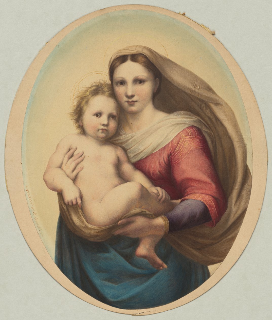 Kopi efter Raphaels Sixtinske Madonna af Rudolph Geudtner
