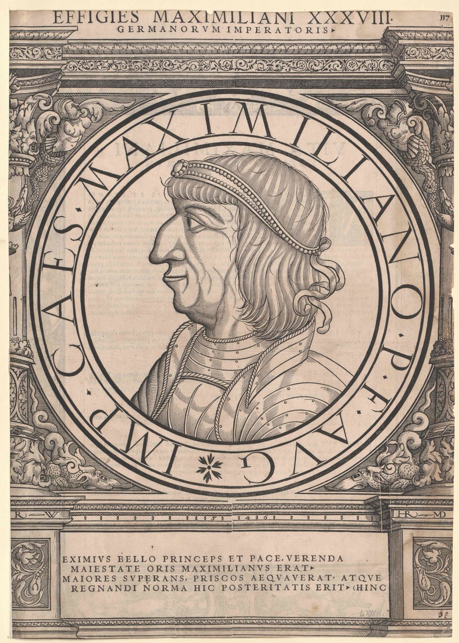 Den hellige romerske kejser Maximilian I (print) af Rudolph Wyssenbach