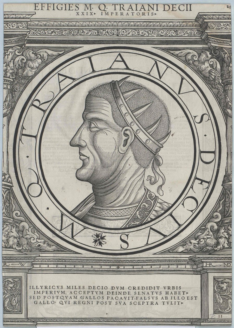 Den romerske kejser Decius (tryk) af Rudolph Wyssenbach