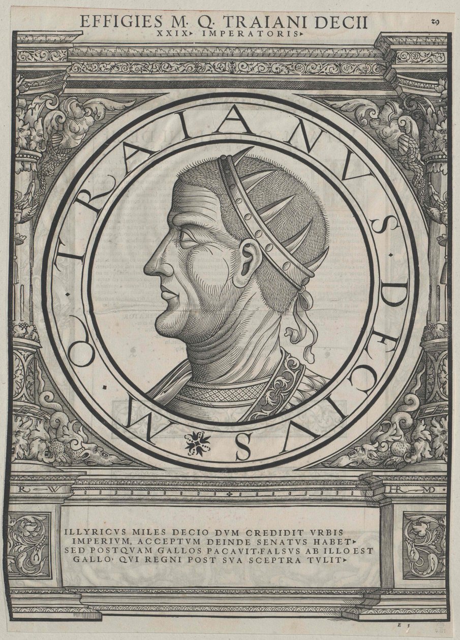 Den romerske kejser Decius (tryk) af Rudolph Wyssenbach