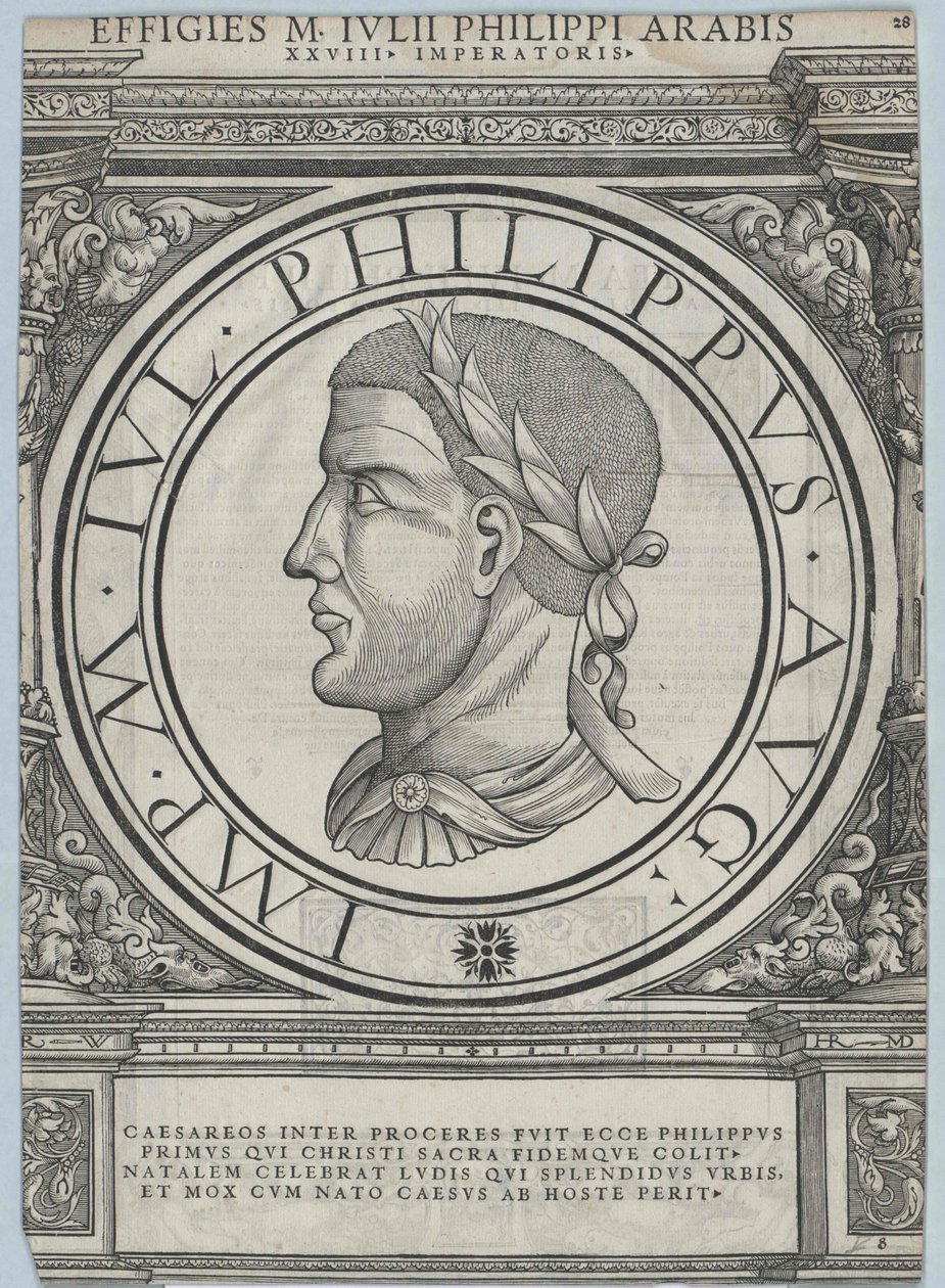 Den romerske kejser Filip den Arabiske (print) af Rudolph Wyssenbach