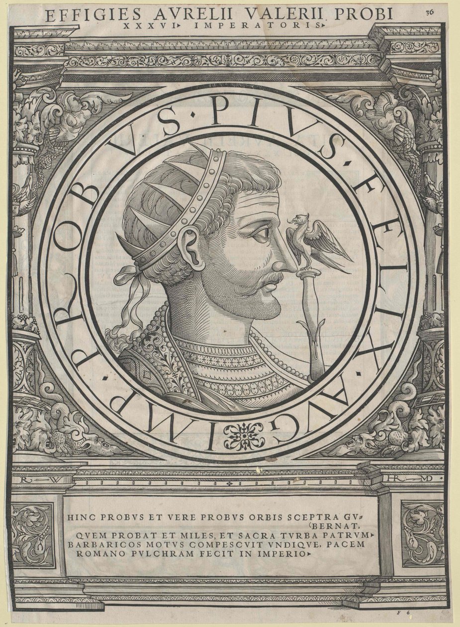 Den romerske kejser Probus (tryk) af Rudolph Wyssenbach