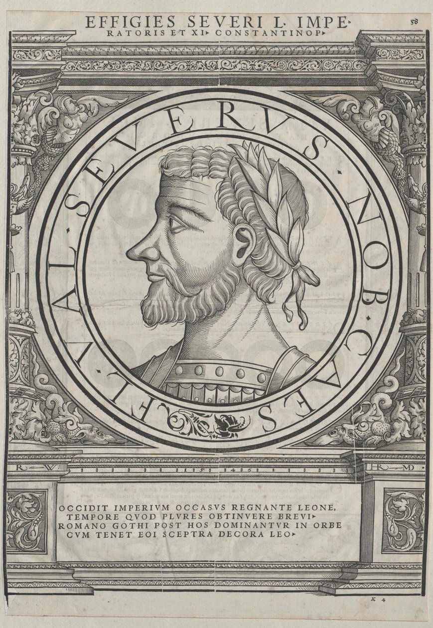 Den vestromerske kejser Libius Severus (tryk) af Rudolph Wyssenbach