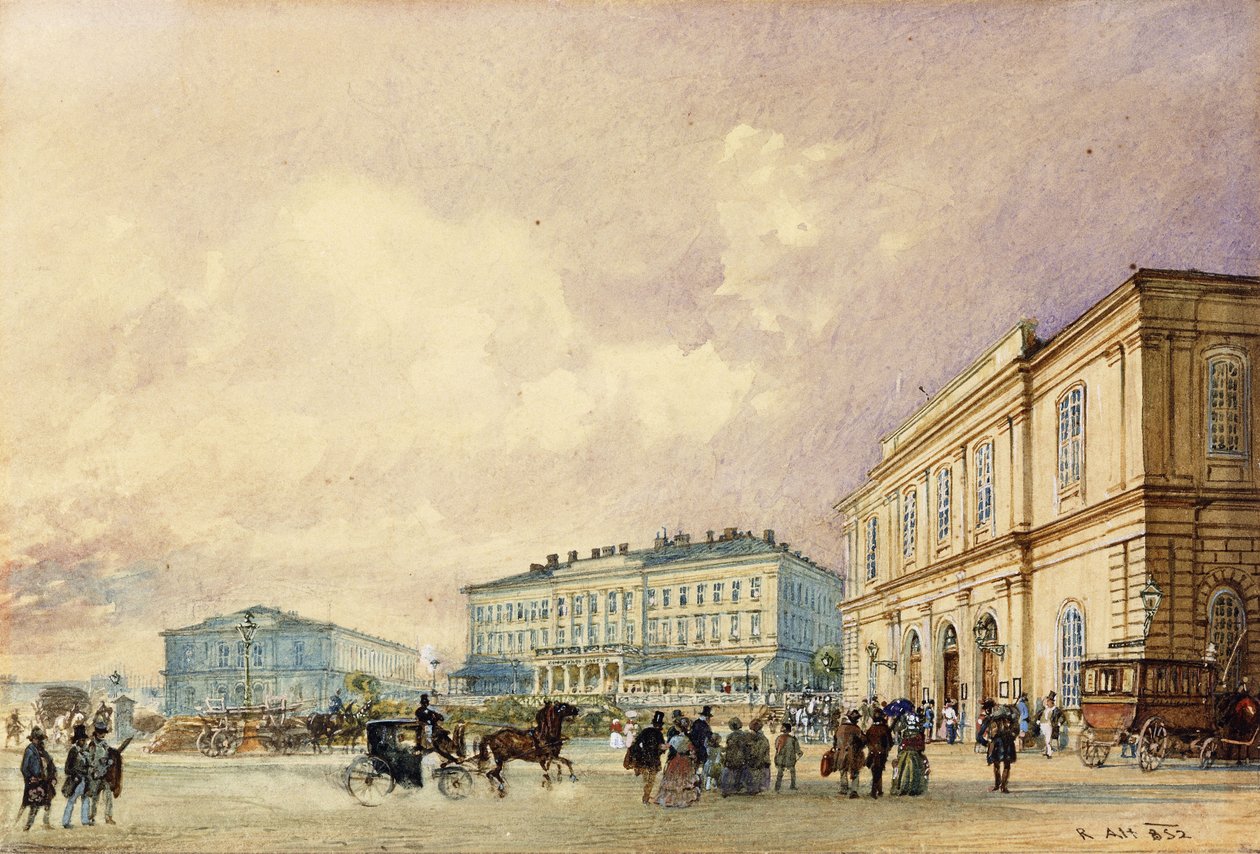 Sydstationen, Wien; Sydstationen, Wien, 1852 af Rudolf von Alt