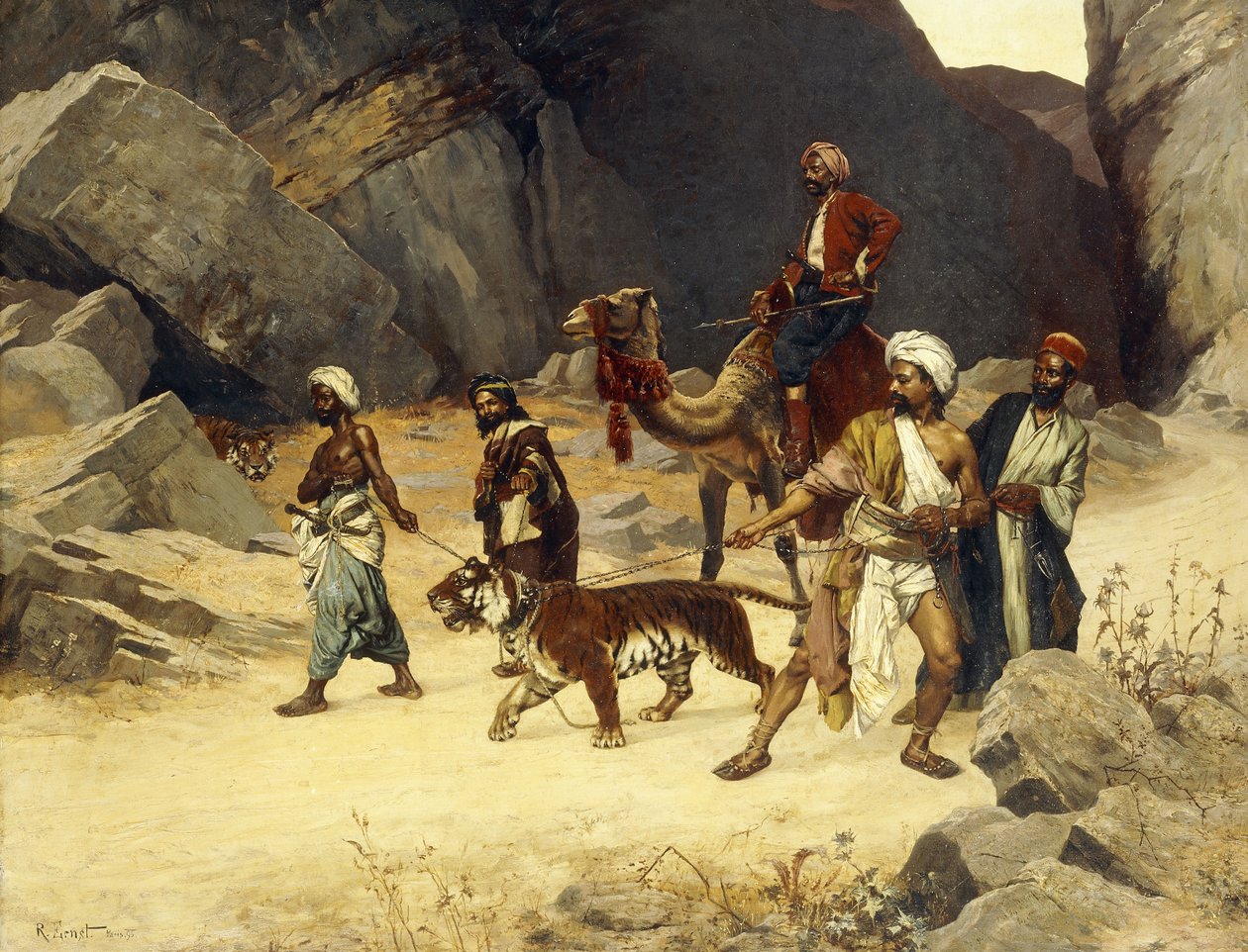 Tigerjagten, 1896 af Rudolphe Ernst