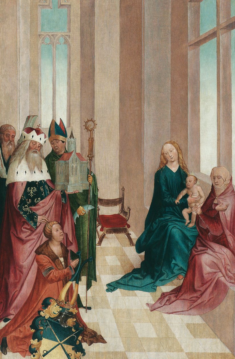 Votivtablet med St. Anna Selbdritt og Saints Leopold, Ulrich og Andreas af Rueland Frueauf d. J.