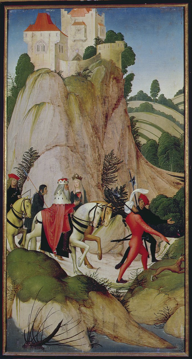 Scene fra Legenden om St. Leopold, 1505 (tempera på panel) af Rueland, the Younger Frueauf