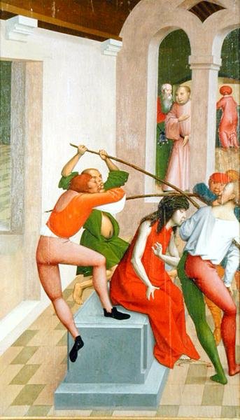 Scene fra Passion-serien (tempera på panel) af Rueland the Younger Frueauf