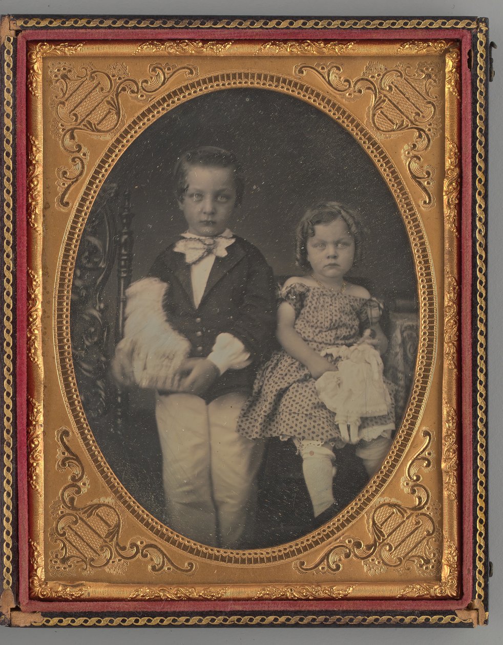 Uden titel Portræt af en dreng og pige, 1855. af Rufus Anson