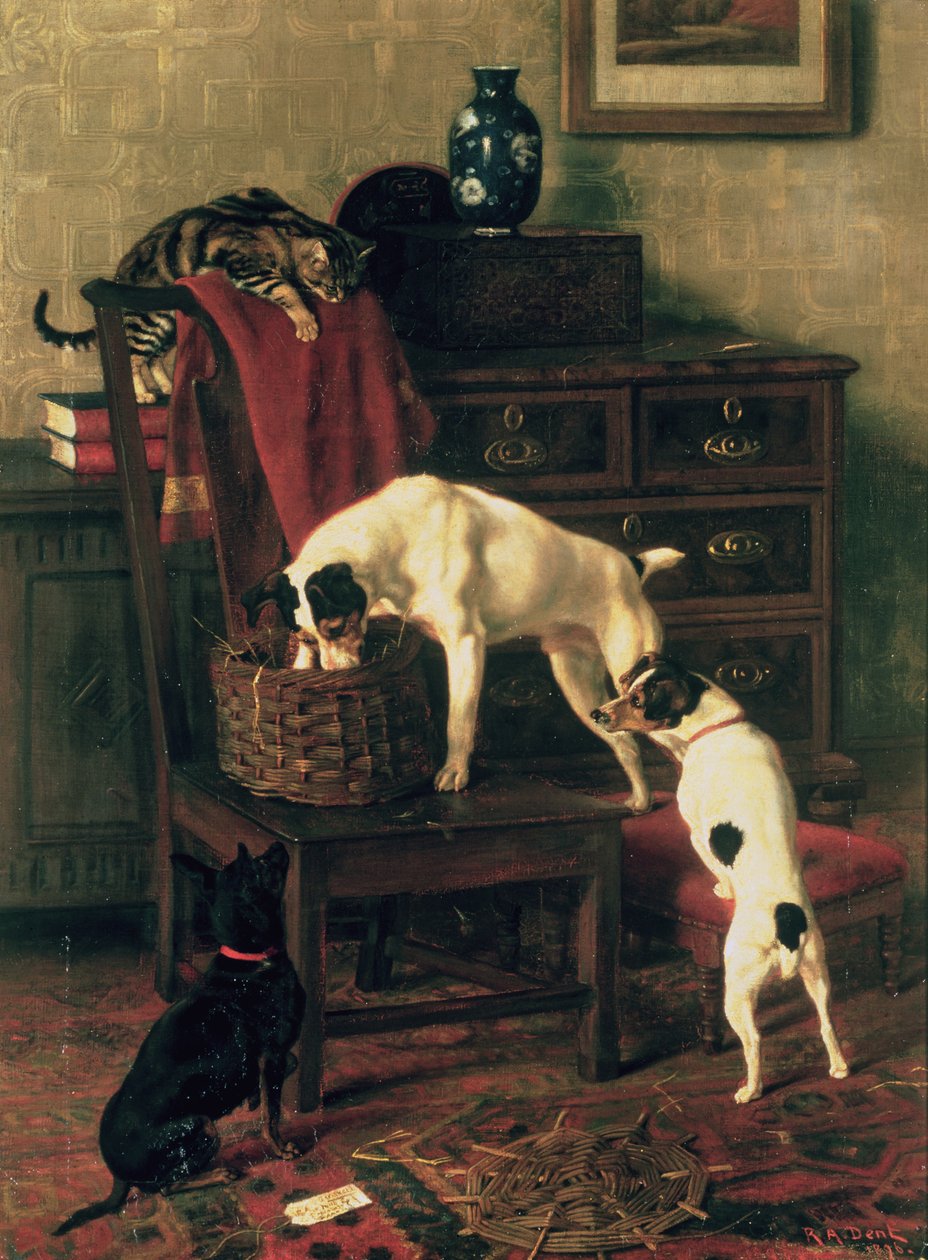 En diskret forespørgsel: Forstyr mig ikke på Royal Academy, 1896 af Rupert Arthur Dent