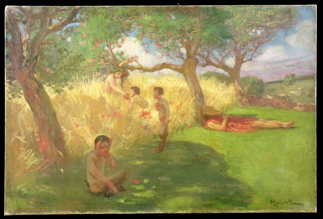 Satyrs (olie på lærred) af Rupert Charles Wolston Bunny