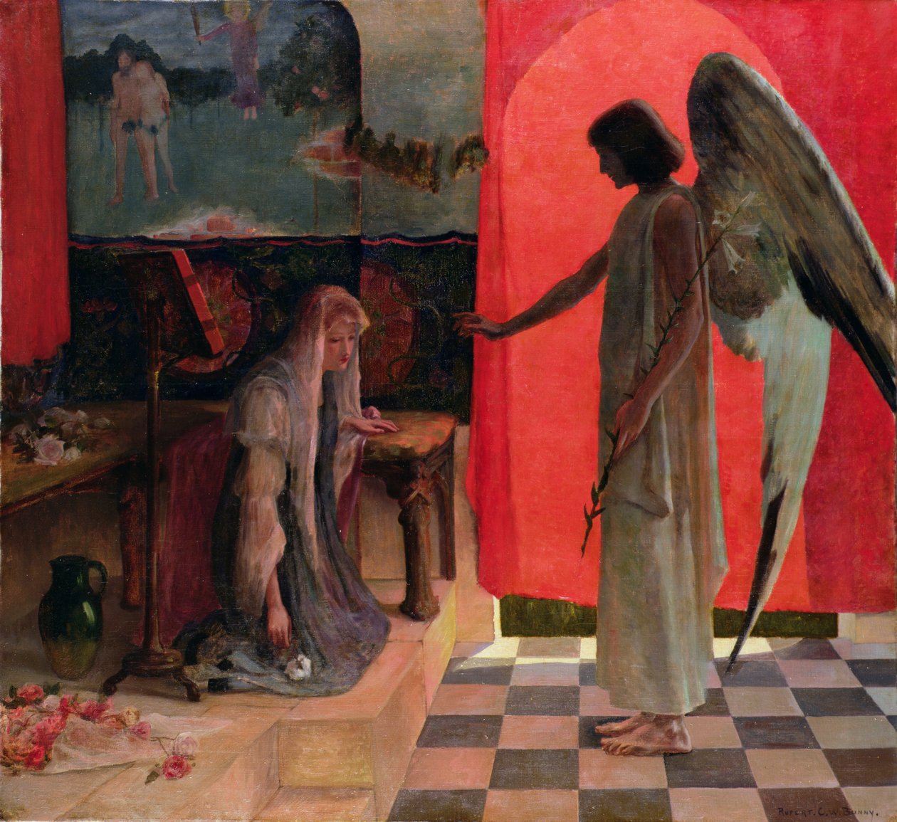 Bebudelsen, ca. 1893 (olie på lærred) af Rupert Charles Wolston Bunny
