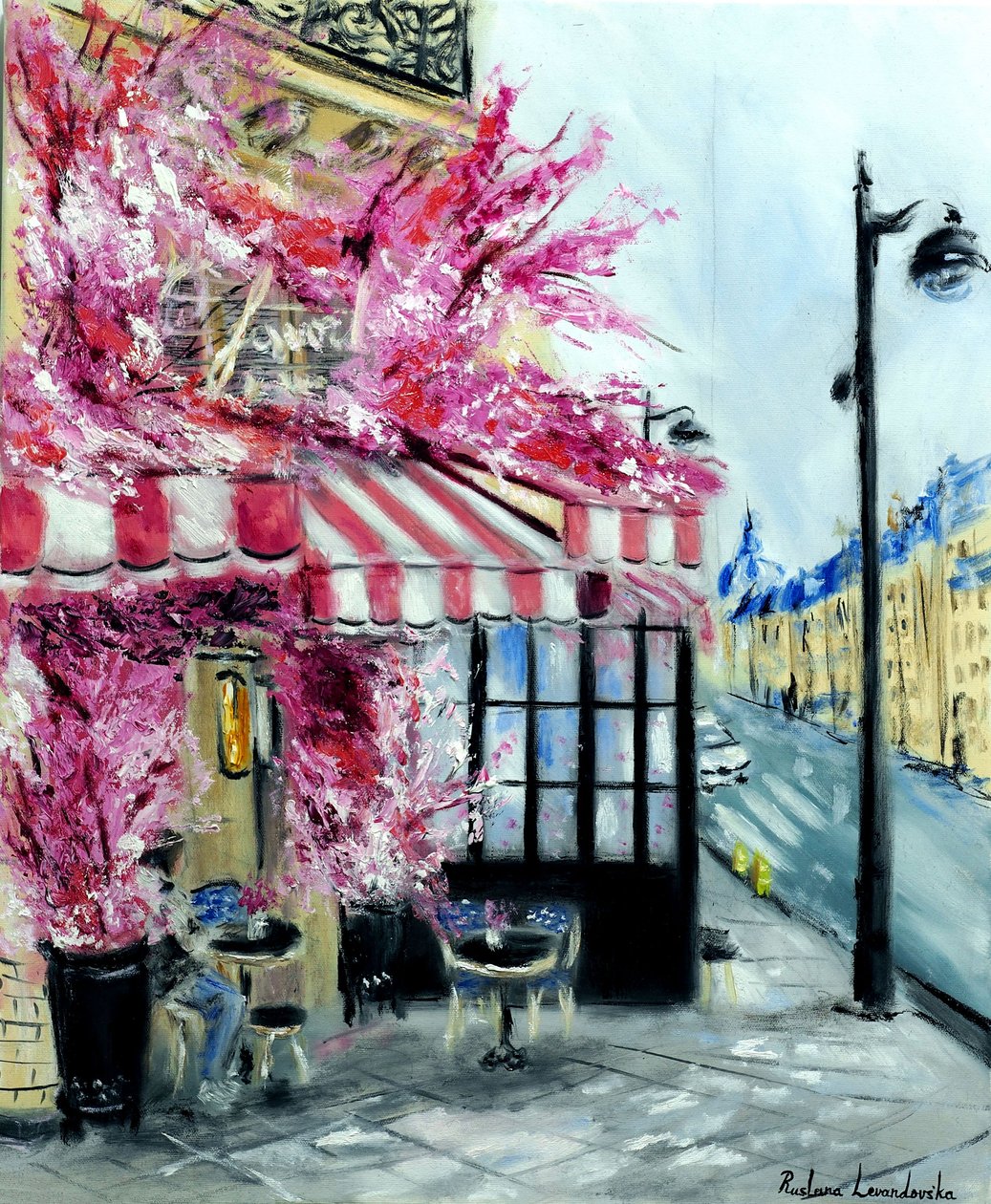 La Favorite Paris, 2022 (olie på lærred) af Ruslana Levandovska