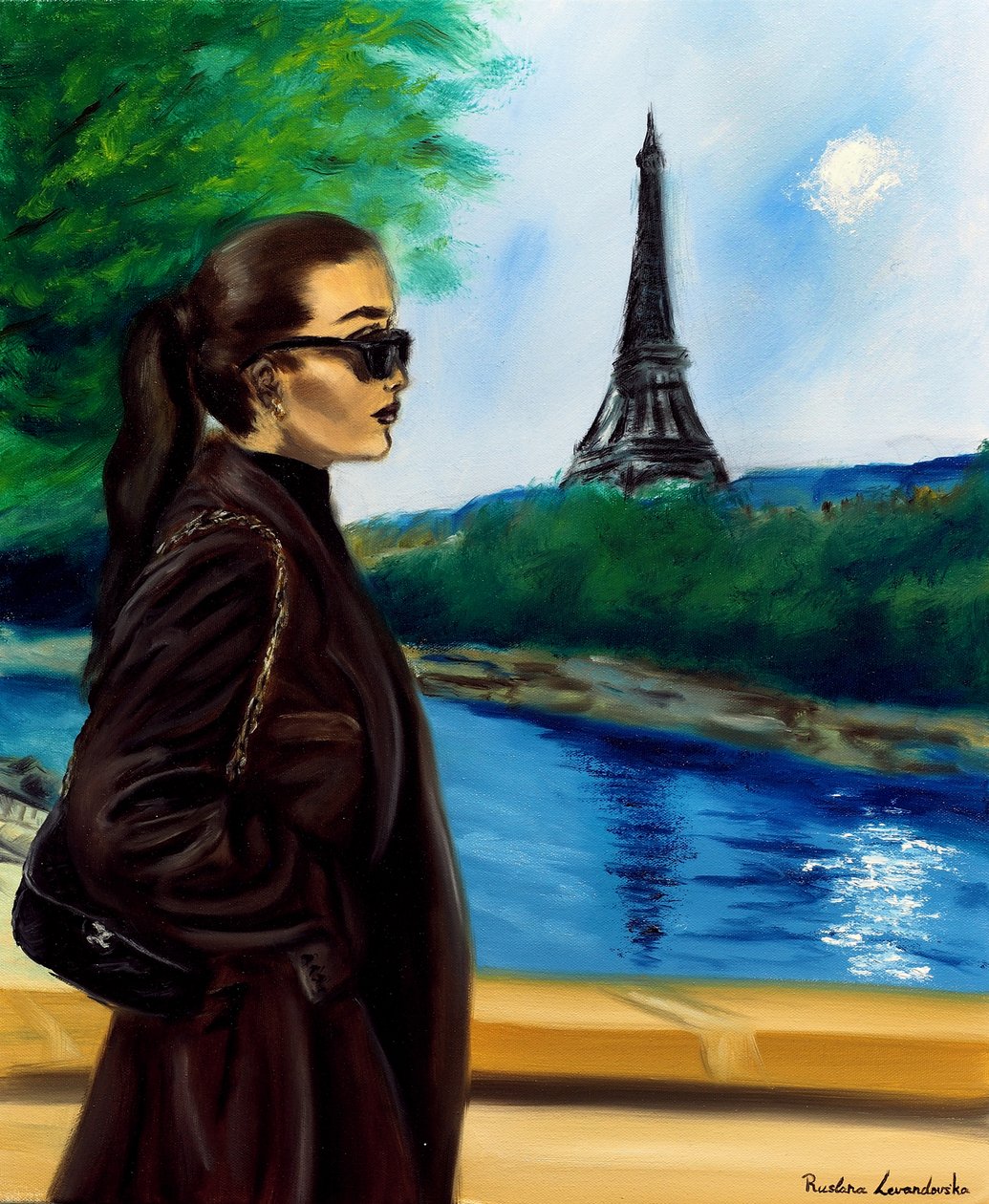 Parisian Afternoon, 2024 (olie på lærred) af Ruslana Levandovska