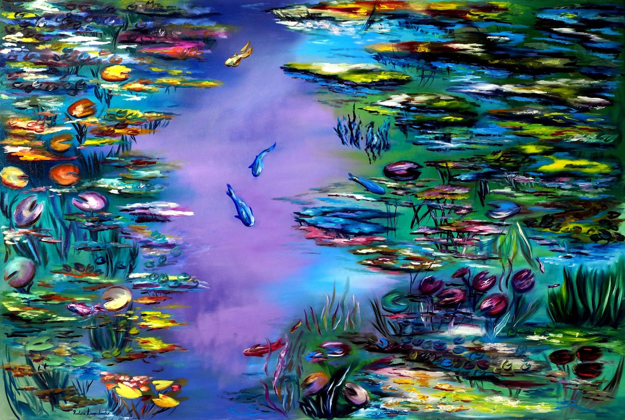 Pond of Peacefulness, 2024 (olie på lærred) af Ruslana Levandovska