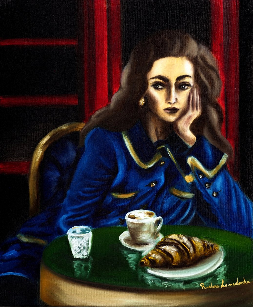 Whispers of Paris, 2024 (olie på lærred) af Ruslana Levandovska