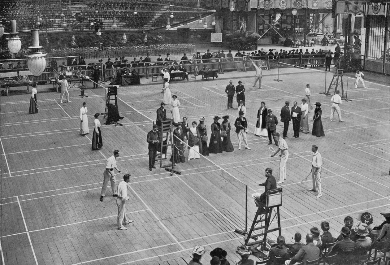 En badmintonturnering i Crystal Palace, 1902, 1903 af Russell and Sons