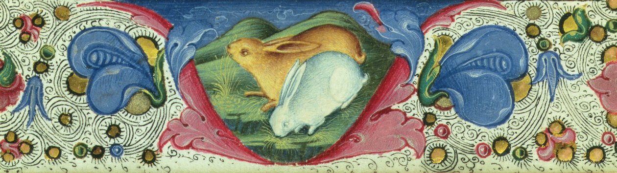 Dekorativ kant, c.1470 vellum af Russi Francesco di Giovanni de