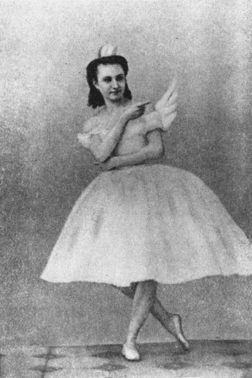 Anna Sobechshanskaya som Odette i Julius Reisingers originale opsætning af Svanesøen, Moskva, 1877 af Russian Photographer