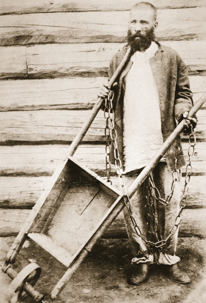 Fange i Sibirien, ca. 1890