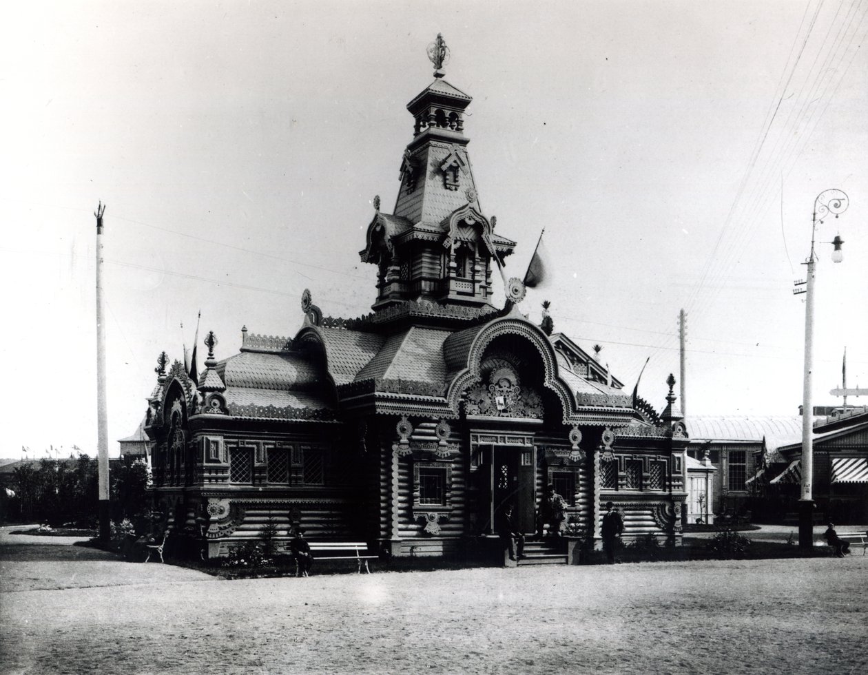 Pavillon på den all-russiske udstilling for industri og kunst, Nizhny Novgorod, 1896 af Russian Photographer