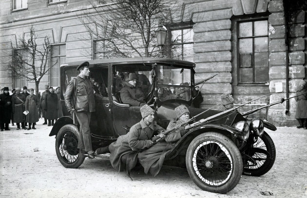 Revolutionær milits, Skt. Petersborg, 1917 af Russian Photographer
