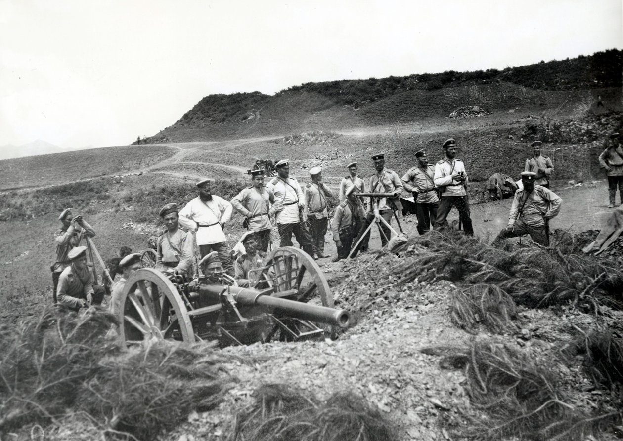 Russiske tropper under den russisk-japanske krig, 1904 af Russian Photographer
