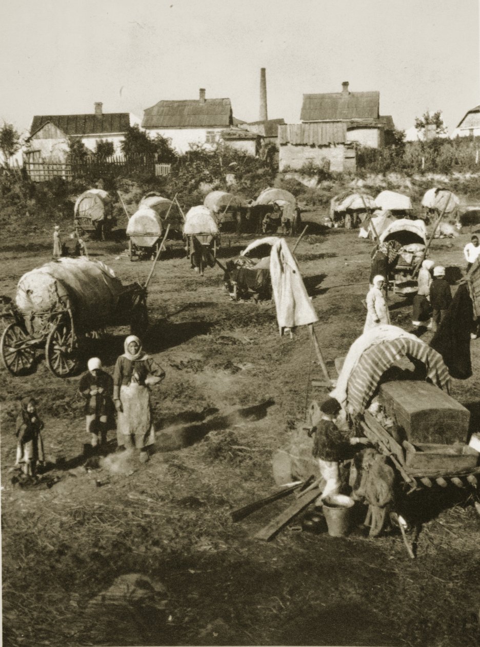 Den polske emigranteksodus (sepia-billede) af Russian Photographer