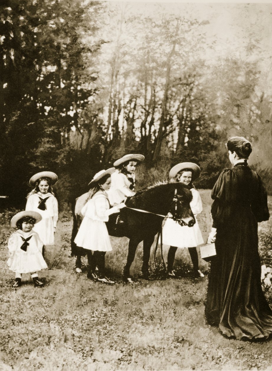 Den russiske kongefamilie (sepia-billede) af Russian Photographer
