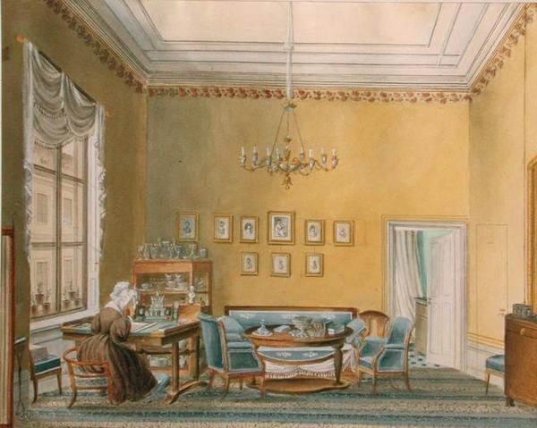 Interiør af Boratynskys hus i Moskva, 1830