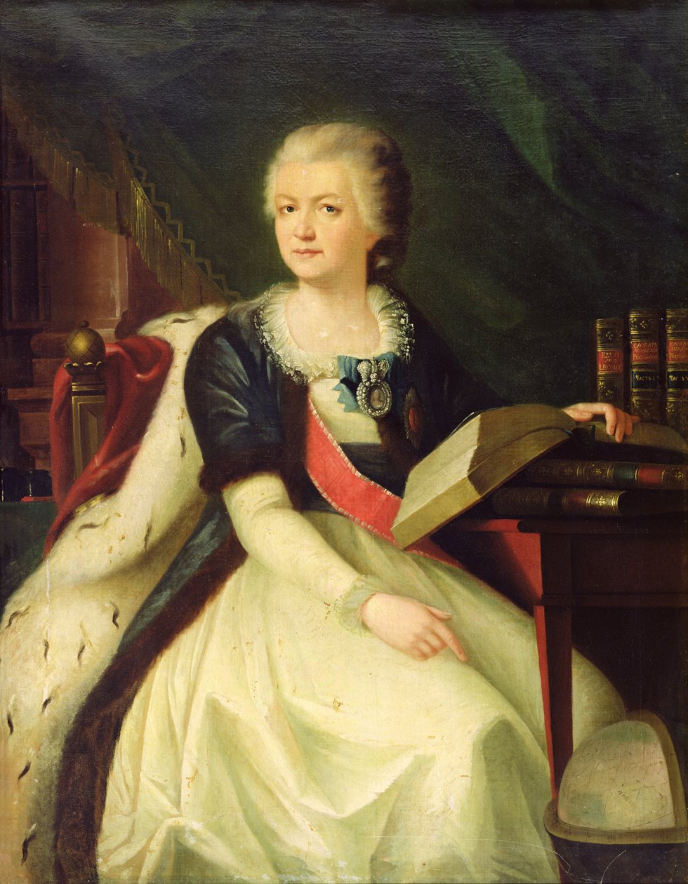 Portræt af prinsesse Yekaterina R. Vorontsova-Dashkova af Russian School