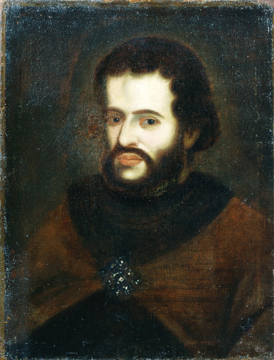 Portræt af zar Ivan den V Aleksijevitj (1666-96) af Russian School
