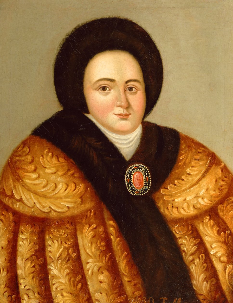 Portret af Tsarina Evdokia Lopukhina af Russian School