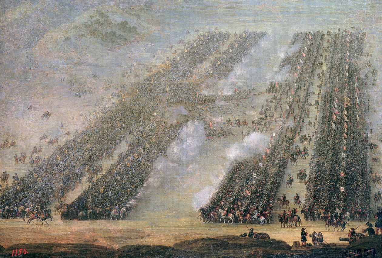 Slaget ved Poltava, 1750 af Russian School