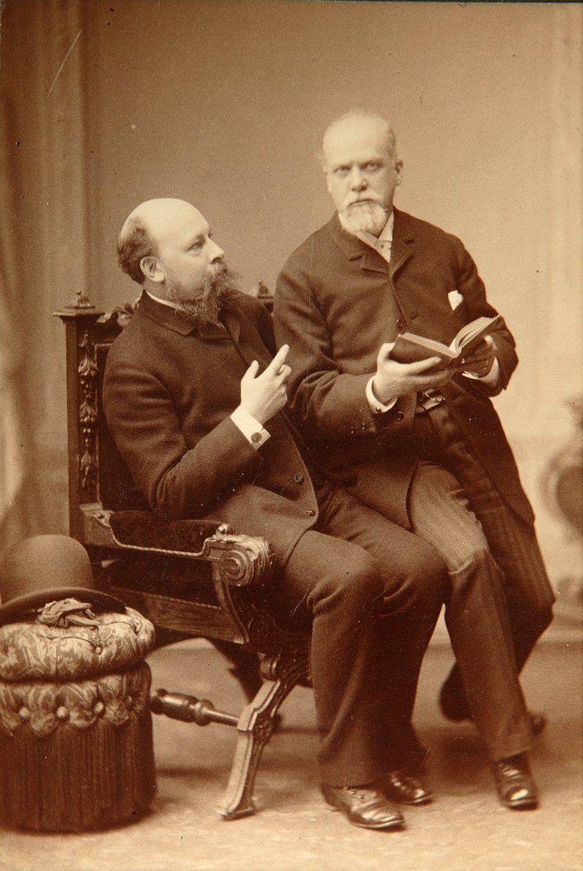 Kunstner Pavel Vassilievich Shukovsky (1846-1912) Historiker Alexander Onegin (Otto) i Weimar. Albumin foto af Russian Photographer