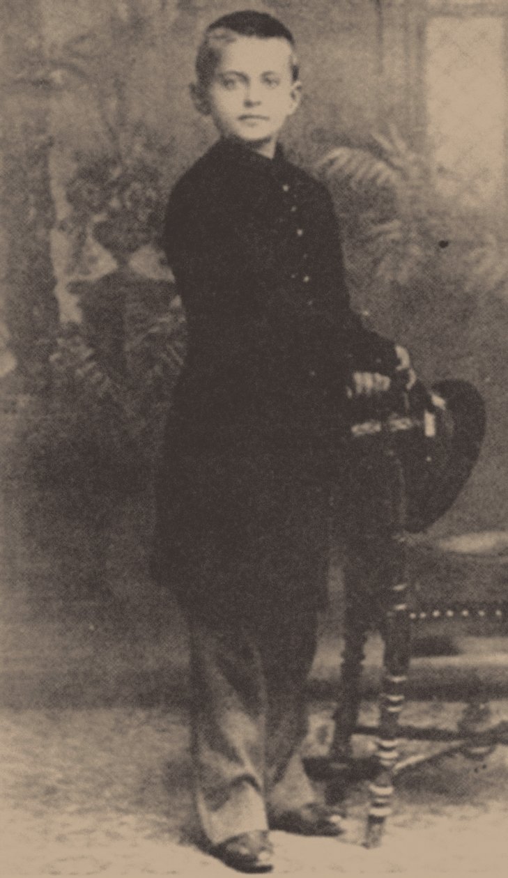 Leon Trotskij i en alder af 9, 1888 af Russian Photographer