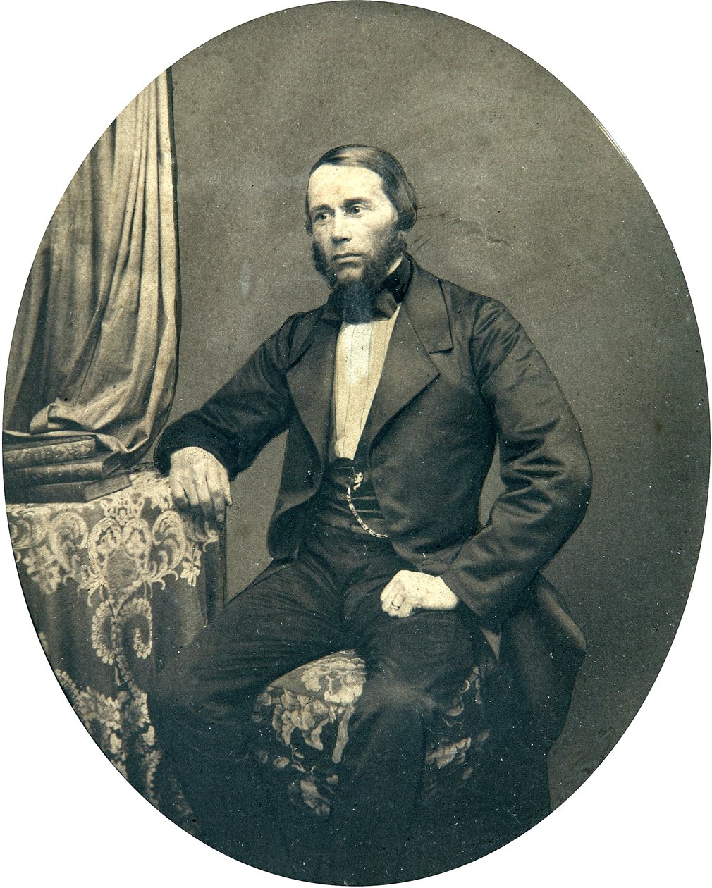 Portræt af filologen og sprogforskeren Yakov K. Groth (1812-1893). Albumin foto af Russian Photographer