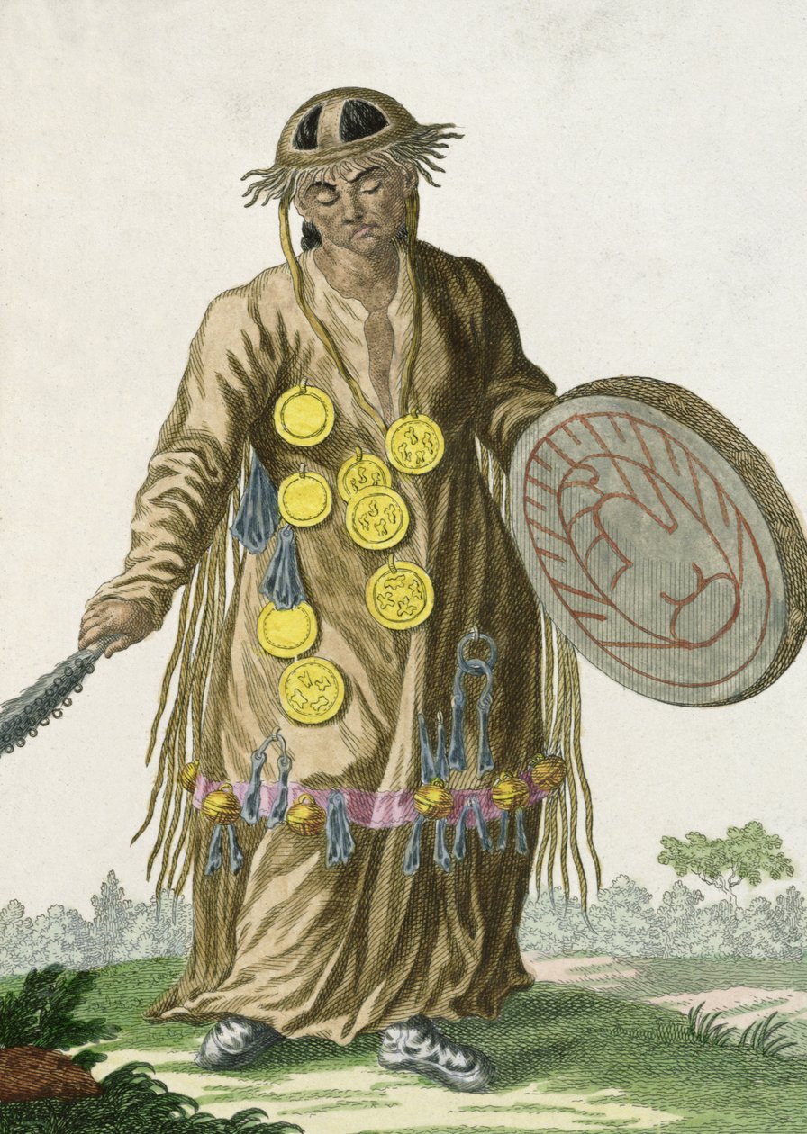 En mongolsk shaman, 1820 af Russian School
