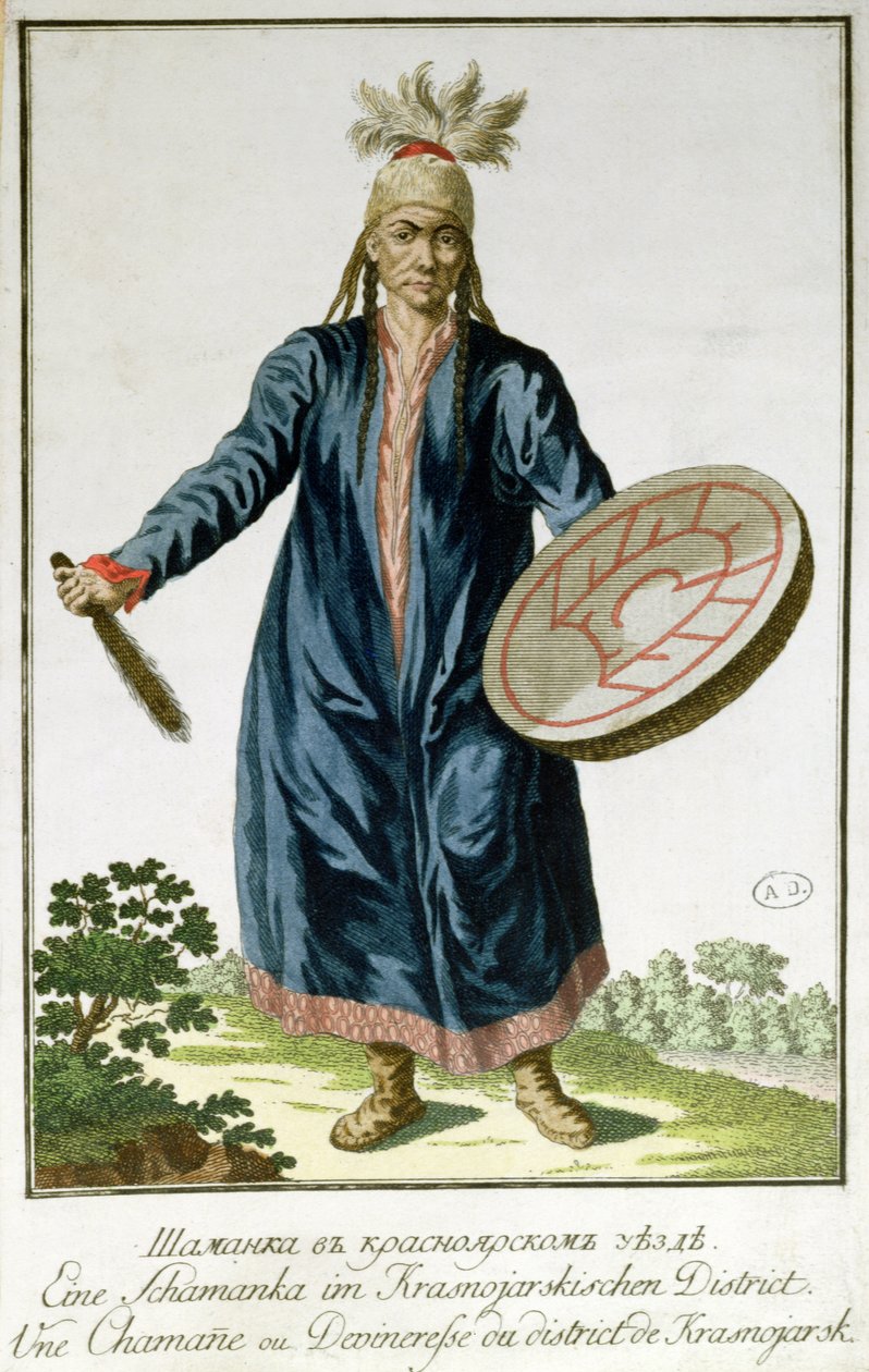 En Shaman fra Krasnoiarsk, 1700-tallet af Russian School