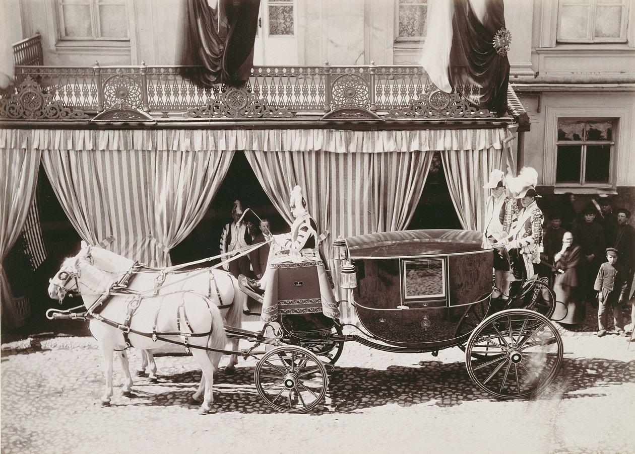 Vogn ankommer til zar Nicholas II