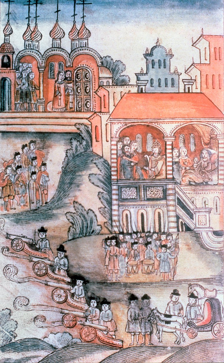 Fejring af Peter I (1672-1725) af Ruslands fødsel af Russian School